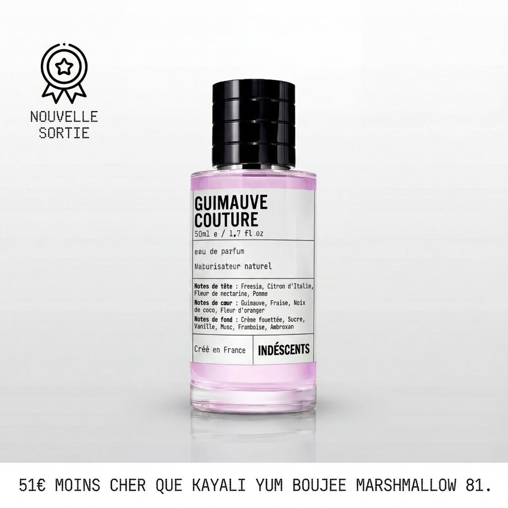 Flacon Guimauve Couture d'Indéscents, eau de parfum rose inspirée de Kayali Yum Boujee Marshmallow | 81