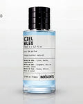 Flacon Ciel Bleu d'Indéscents, eau de parfum inspirée de Bleu de Chanel, citron, encens et santal