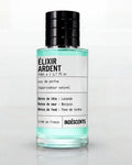 Flacon Élixir Argent d'Indéscents, eau de parfum ambrée inspirée de Le Male Elixir de Jean Paul Gaultier
