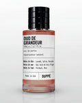 Flacon Oud de Grandeur Indéscents, eau de parfum ambrée inspirée d'Initio Parfums Privés Oud for Greatness