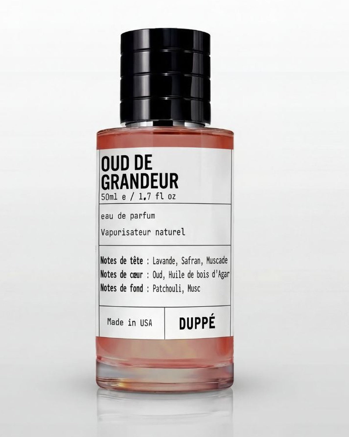 Flacon Oud de Grandeur Indéscents, eau de parfum ambrée inspirée d'Initio Parfums Privés Oud for Greatness